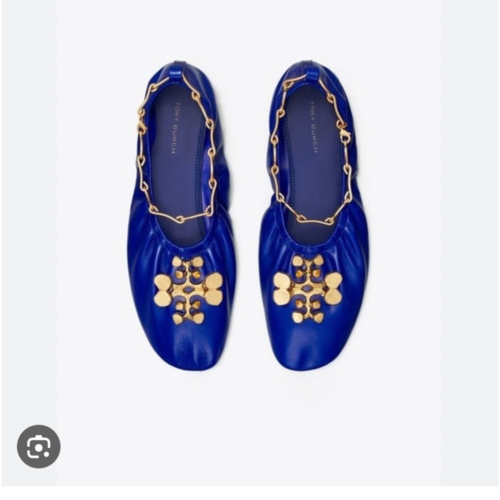 Cobalt Tory Burch ballet ankle chain 7 brand new